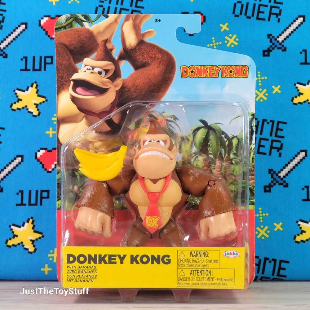 Jakks Pacific Super Mario Donkey Kong 4" World of Nintendo Collectible Figure